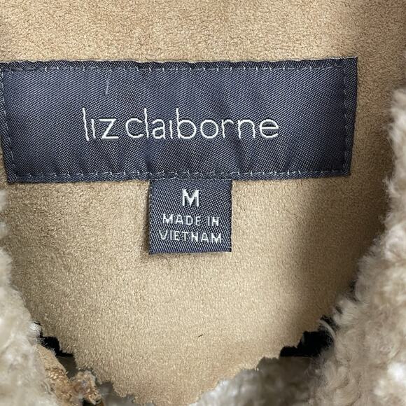EUC - Liz Claiborne Camel Faux Suede Jacket - Picture 3 of 6